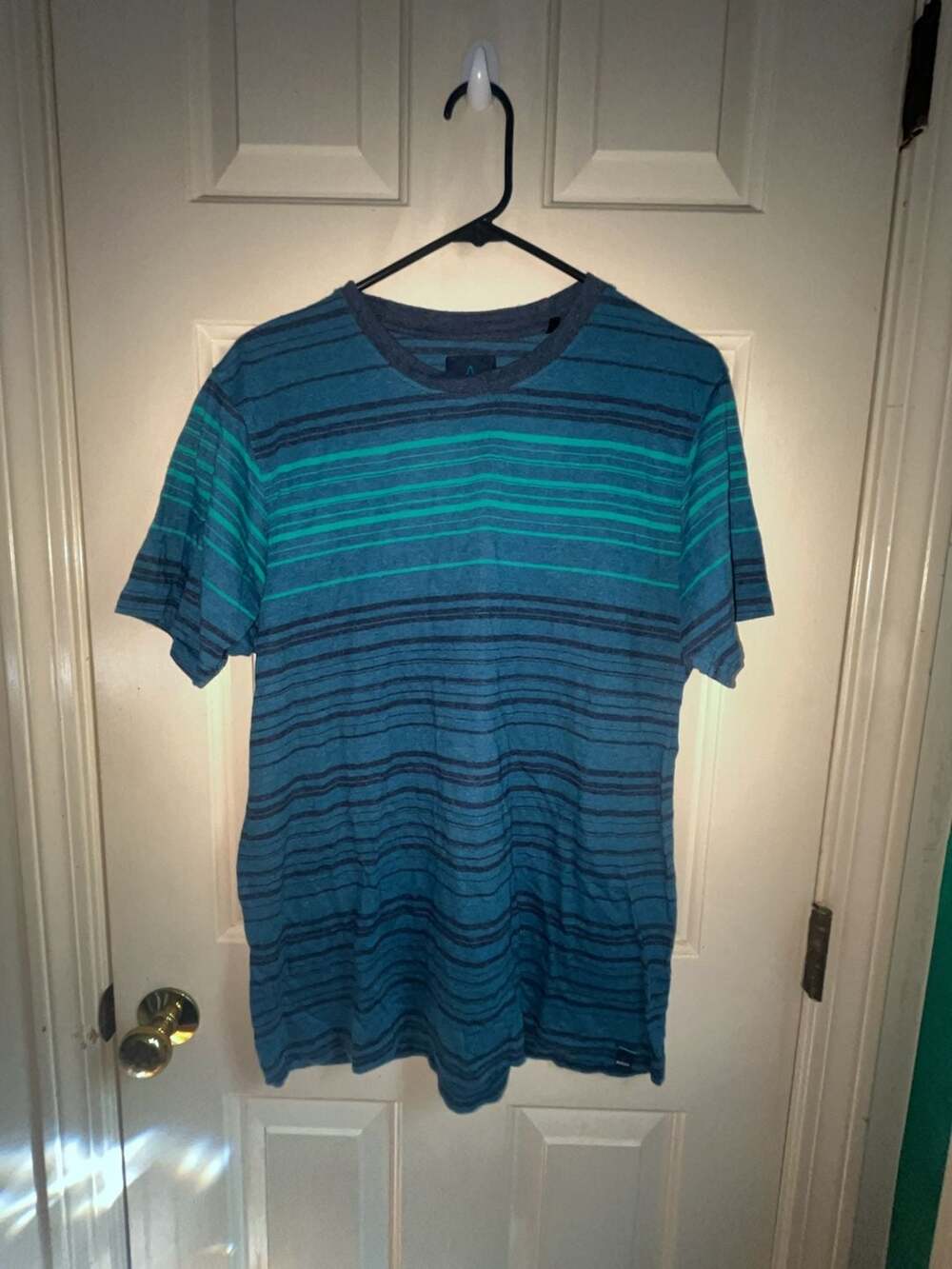 Prana Men's Multi-Striped Crew Neck Short Sleeve T-Shirt